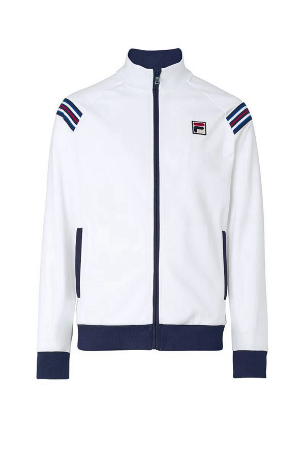 Fila Heritage Men's Jackets - White/Red/Navy,NZ 253-84513